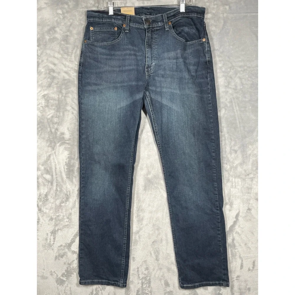 Levis 559 Relaxed Straight Jeans Mens 34x32 Medium Dark Wash Stretch NWT